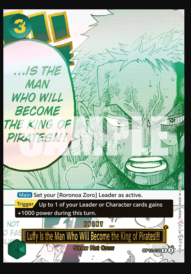 Luffy Is the Man Who Will Become the King of Pirates Event Manga — OP12-039